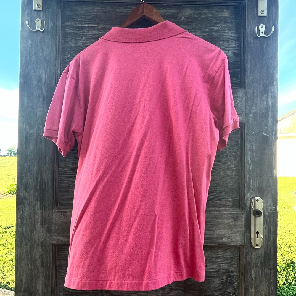 Ralph Lauren Blue Label Short Sleeve Polo Shirt Zipper Neck, Pink |L - Picture 9 of 10